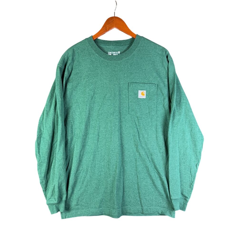 Carhartt Loose Fit Pocket Long Sleeve Shirt‎ K126-G55 Green Mens Medium TK0126-M